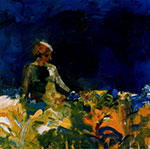 Elmer Bischoff Mujer en un cielo oscuro reproduccione de cuadro