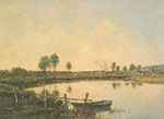 Eugene Boudin, Los Meadows del Agua en Deauville Reproducciones de cuadro