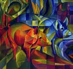 Franz Marc Cerditos reproduccione de cuadro