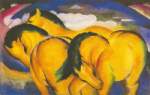 Franz Marc Los Caballos Amarillos reproduccione de cuadro