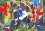 Franz Marc Pintura con ganado reproduccione de cuadro