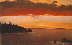 Frederic Edwin Church, Península Schoódica del Monte Desierto, Sunrise Reproducciones de cuadro