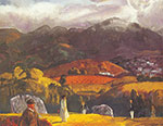 George Bellows Campo de golf - California reproduccione de cuadro