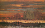 George Innes, Evening Invernal, Medfield Reproducciones de cuadro