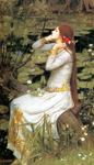 John William Waterhouse Ofelia. reproduccione de cuadro