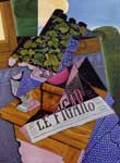 Juan Gris Un montón de geranios reproduccione de cuadro