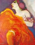 Kees van Dongen Dancer en rojo reproduccione de cuadro