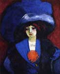 Kees van Dongen El Hat Azul reproduccione de cuadro