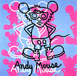 Keith Haring Andy Mouse. reproduccione de cuadro