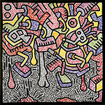 Keith Haring Knokke. reproduccione de cuadro