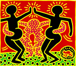 Keith Haring Sin título 1983 reproduccione de cuadro