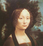 Leonardo Da Vinci Ginevra de Benci reproduccione de cuadro