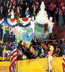 Leroy Neiman Partido de los Presidentes Birthday reproduccione de cuadro