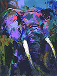 Leroy Neiman Retrato del Elefante reproduccione de cuadro