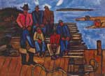 Marsden Hartley Pescadores de langosta reproduccione de cuadro