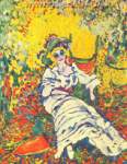 Maurice de Vlaminck Mujer en un Hat Straw reproduccione de cuadro