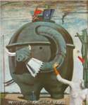 Max Ernst El elefante de las celebridades reproduccione de cuadro