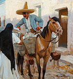 Maynard Dixon El Lechero (El Milkman), Guadalajara, México reproduccione de cuadro