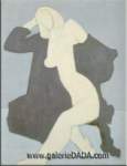 Milton Avery Desnudo en Robe Negro reproduccione de cuadro