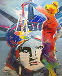 Peter Max Liberty and Justice for All Touro Law Center reproduccione de cuadro