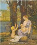 Pierre Puvis de Chavannes Caridad reproduccione de cuadro