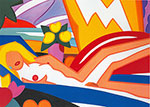 Tom Wesselmann Sunset Nude (escuadrado) reproduccione de cuadro