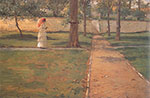 William Merritt Chase En Brooklyn Navy Yard reproduccione de cuadro