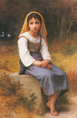 Adolphe-William Bouguereau Méditation reproduction-de-tableau