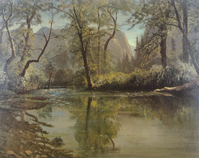 Albert Bierstadt Vallée de Yosemite, Californie reproduction-de-tableau