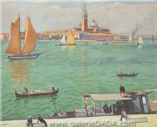 Albert Marquet à Venise. La voile jeune reproduction-de-tableau