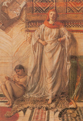 Albert Moore Fille dansante au repos reproduction-de-tableau