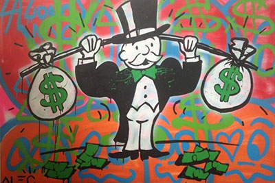 Alec Monopoly Weightlifter reproduction-de-tableau