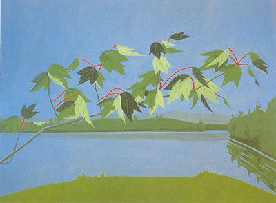 Alex Katz Fin juillet reproduction-de-tableau