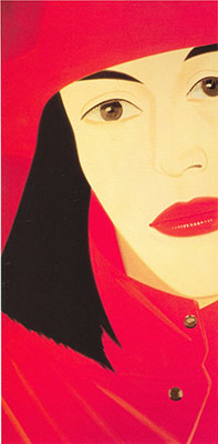 Alex Katz Manteau rouge reproduction-de-tableau