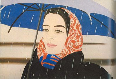 Alex Katz Parapluie bleu # 2 reproduction-de-tableau