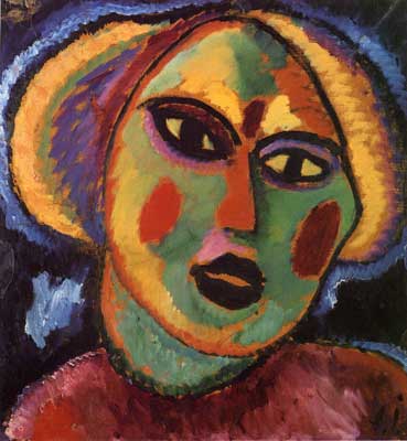 Alexei von Jawlensky Maiden avec Violet blouse reproduction-de-tableau