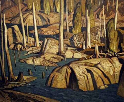 Alfred J. Casson Les eaux de ruissellement reproduction-de-tableau