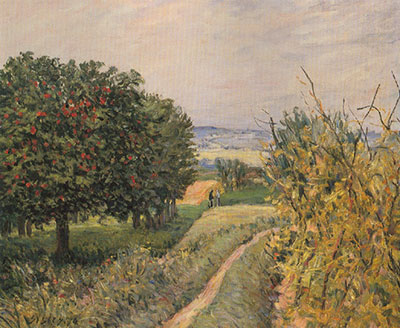 Alfred Sisley Parmi les vignes, Louveciennes reproduction-de-tableau