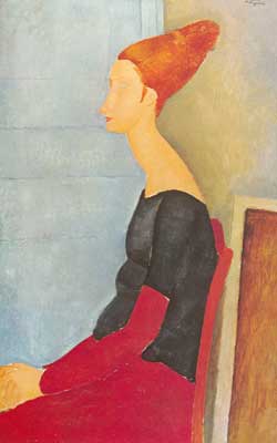 Amedeo Modigliani Jeanne Hebuterne en profil reproduction-de-tableau