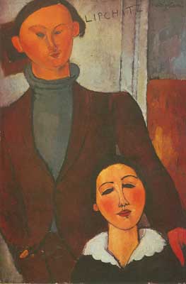 Amedeo Modigliani Le sculpteur Lipchitz et sa femme reproduction-de-tableau