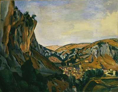 Andre Derain Vallée du Lot à vers reproduction-de-tableau