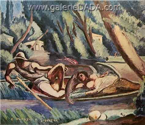 Andre Dunoyer de Segonzac Les Rowers reproduction-de-tableau