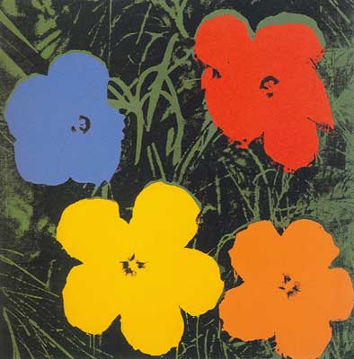 Andy Warhol Fleurs reproduction-de-tableau