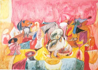 Arshile Gorky Odeur d'abricots dans les champs reproduction-de-tableau