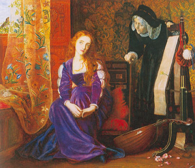 Arthur Hughes Le cœur peiné reproduction-de-tableau