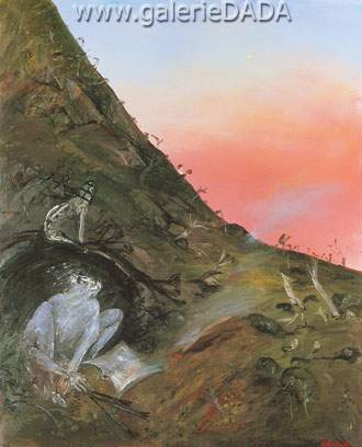 Arthur Merric Boyd Figure dans une grotte reproduction-de-tableau