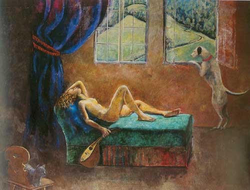 Balthasar Balthus Fille avec mandoline reproduction-de-tableau