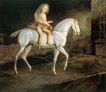 Balthasar Balthus Fille sur un cheval blanc reproduction-de-tableau