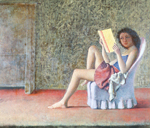 Balthasar Balthus Katia lecture reproduction-de-tableau