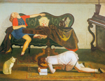 Balthasar Balthus Le salon II reproduction-de-tableau